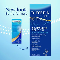 Differin Retinoid Acne Treatment; Adapalene Gel 0.1% 45g/1.6oz - Imperfect Box