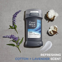 Dove Men+Care Solid Deodorant Stick Clean Comfort 3oz - New