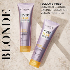 Shampooing blond sans sulfates L'Oréal Paris EverPure 8.5 fl oz - Contenant imparfait