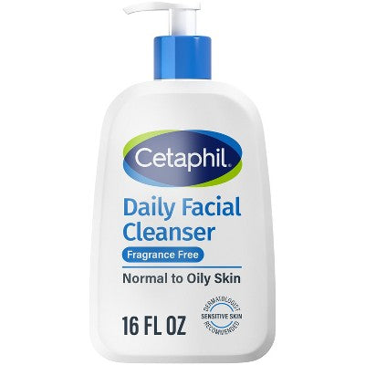 Cetaphil Fragrance Free Daily Face Wash Cleanser for Normal to Oily Skin 16 fl oz - Imperfect Container