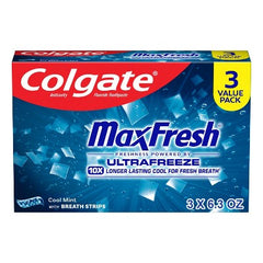 Dentifrice Colgate Max Fresh menthe fraîche 6.3oz/3pk - Boîte imparfaite