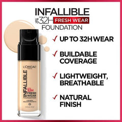 L'Oreal Paris Infallible 32HR Foundation SPF 25 415 Rose Ivory 1 fl oz - New