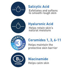 CeraVe SA Face Wash Salicylic Acid Cleanser 8 fl oz - Imperfect Container
