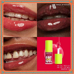 NYX Professional Makeup Fat Oil Lip Drip Holiday Trio Lip Gloss 3 pc - Imperfect Box