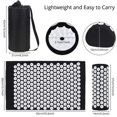 Acupressure Mat Massage Mat Pillow Set Applicator for Neck Foot Yoga Mat with Needle Back Cushion