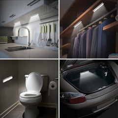 STEVVEX Lampe LED à 6 ou 10 LED avec capteur de mouvement PIR, pour placard, armoire et dessous de lit, veilleuse LED sous meuble pour dressing, escaliers, cuisine et usages multifonctions