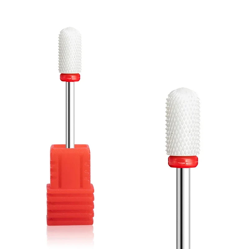 1 unidad Brocas de cerámica para fresadora de uñas, taladros eléctricos de manicura, brocas para fresadora de pedicura, limas para máquina, accesorios y herramientas de nail art