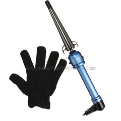 Hot TOOLS Blue Ice Titanium 1 Inch Tapered Cone Curling Iron ( )