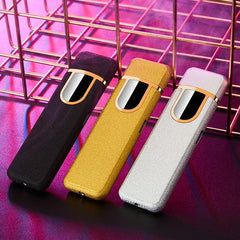 Briquet électronique USB moderne et luxueux, fin, coupe-vent, coloré, pour homme, avec capteur tactile et gravure de dragon, excellent cadeau