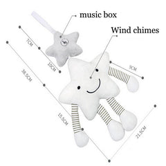Baby Rattle Stroller Toy Musical Mobile Baby Toys Cute Learning Edccation Cartoon Star For Infant Strollers Crib Hanging For Kids and Baby