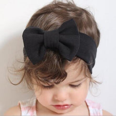 Headband Knitted Cotton Children Girls Elastic Bow Hair Bands Turban for girl Headbands