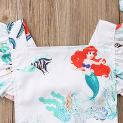 2018 Brand New Infant Newborn Cute Toddler Baby Girls Lace Bodysuit Jumpsuit Outfits Fish Clothes Headband 2Pcs Sets