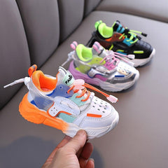 Baby Girls Boys Casual Shoes Soft Bottom Non-slip Breathable Outdoor Fashion Kids Sneakers Children Sports Shoes