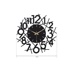 Muyika 41x41cm Modern Metal Silent Wall Clock - Large Decorative Timepiece for Home