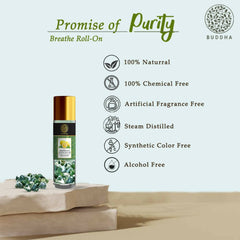 Roll-on de cristaux naturel Buddha Breathe Easy