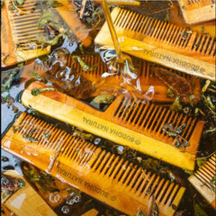 Buddha Natural Handle Kacchi Neem Wooden Comb