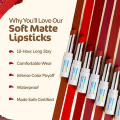 Barra de labios Mamaearth Soft Matte Long Stay - Ruby Red