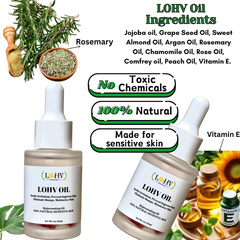 PREMIUM Multi-Purpose Rose Oil For Sensitive Skin. Clear Up Bumps, Ingrown Hairs On Face and Bikini Line, Soothes Irritation with Rosemary Oil + Vitamin E Oil + Grape Seed Oil + Sweet Almond Oil