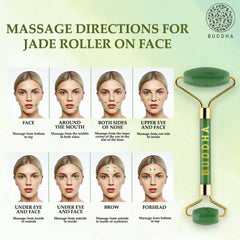Rouleau masseur pour le visage Buddha Natural Green-M en jade vert (vert)
