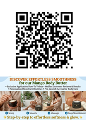 Mango Passion Fruit Body Butter Calms Eczema, Nourishes Dry & Sensitive Skin Mango_Body_Butter_finished_qr_code H.E.A.L Hair Care