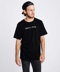 Goal Five Men's Black Cotton T-Shirt