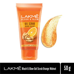 Gel exfoliant nettoyant en profondeur doux à l'orange et à la noix Lakmé Blush & Glow