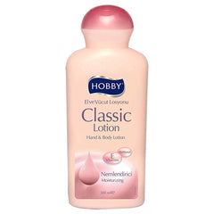 Hobby Classic Moisturizing Hand and Body Lotion - Non-Greasy Hydration with Panthenol & Vitamin E