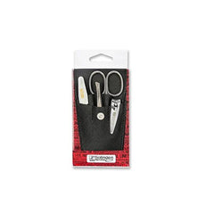 Set de manucure Solingen - Kit professionnel de soins des ongles avec étui, ciseaux, outil à cuticules, lime à ongles et pincette
