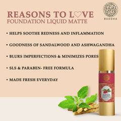 Fond de teint liquide naturel Buddha, mat Sunkiss Beige