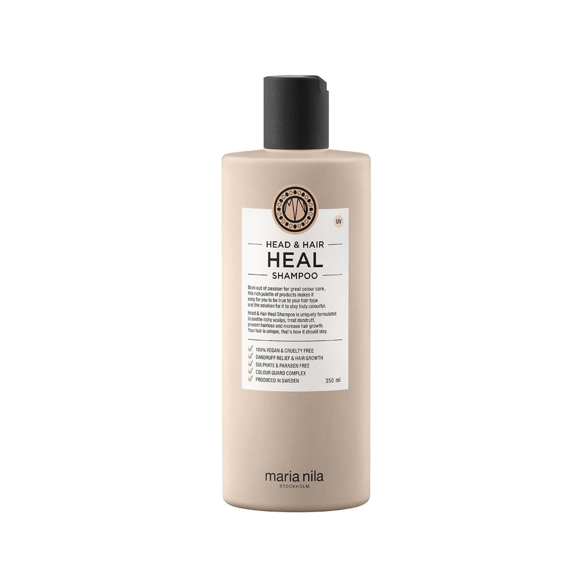 Front bottle view of Maria Nila Head & Hair Heal Shampoo 350ml