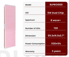 VitalGlow Apex Full Body Red Light Therapy Panel | Flagship 720 LED Red Light Therapy System