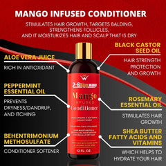Infused Mango Shampoo 12 FL OZ Premium Quality (10% Off)