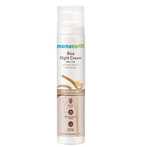 Crème de nuit pour le visage au riz Mamaearth avec eau de riz et niacinamide