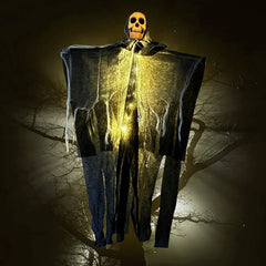 1pcs Halloween Glowing Skull Skeleton Gauze Hanging Ghost Home Outdoor Garden Decoration Halloween Party Horror Ghost Props 2026
