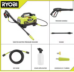Ryobi 1800 PSI Pressure Washer 1.2 GPM Cold Water Electric BRAND NEW RY141802