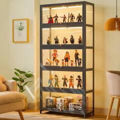 Handmade display cabinet, imitation glass transparent dustproof display cabinet, Lego toy acrylic storage box, bookshelf shelf