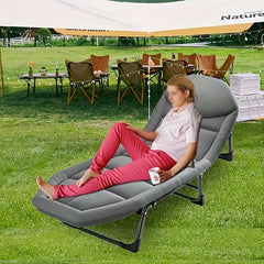 1pc Camping Cots for Adults, Folding Sleeping Cot Bed W/Mattress, Camp Bed for Travel Office & Home Camping Bed