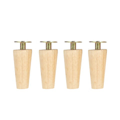 Solid Wood Furniture Legs Kit 8/15/20cm Height Furniture Feet Sloping Cone Sofa Bed Cabinet Table and Chair Replacement Sofa Leg