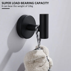 2Pcs Polished Bathroom Towel Hooks Stainless Steel Coat Robe Hook Wall Hanger with Screws Towel Rack Hang Hook for Hotel Kitchen