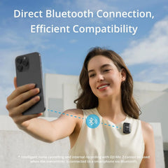 Refurbished Used DJI Mic 2 Transmitter Wireless Bluetooth Microphone with Intelligent Noise Cancelling 14-Hour Internal Recording 6-Hour Battery Magnetic Attachment for Vlogs