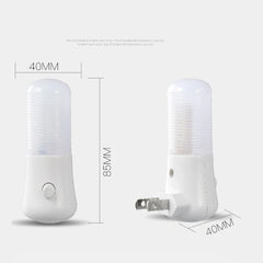 LED Night Lamps Bedside  EU/US Plug Push Button Switch Bedroom Lighting Lamp Baby Room Corridor Home Decortion ABS Night Lights