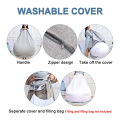 Lazy Sofas Cover Large Bean Bag Cover Without Filler And Sofa Inner Liner Living Room Home Tatami Lounger Comfortable Seat Cover