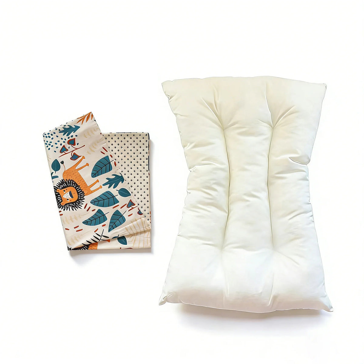 Kids Pillow with Pillowcase Set For Toddler Infant Soft Children Sleeping Pillow Core Cover for Baby Nursery Crib Travel 30x50cm