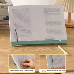 Adjustable Portable Folding Bookend Stand Reading Book Stand Books Recipe Shelf Folding Holder Organizer for Music Score Tablet