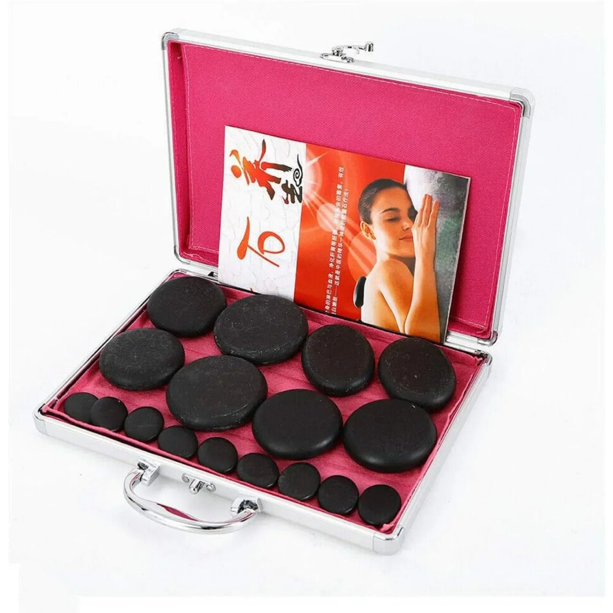 Volcanic Hot Stone Spa Massage Kit — 16 Lava Stones