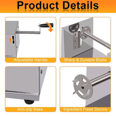 Twisted Potato Slicer Manual Stainless Steel Tornado Potato Spiral Cutter Potato Curly Fry Cutter For Potatoes Carrots Cucumbers