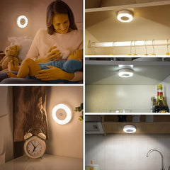 Stick Tap Push Touch Lamp Portable Lamps LED Night Light 3 Color Dimmable USB Rechargeable Battery