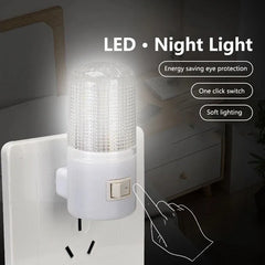 1/2PCS LED Night Light US/EU Plug Energy Saving Room Lamp Living Room Bedroom Corridor Home Lighting Bedside Indoor Night Lights