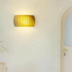 French Beige Resin Wall lamp Pumpkin Shape wall light Bedroom Bedside Lampcorridor Ambient Lamp Decoration Lustres