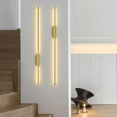 Gold Black Indoor Wall Lamp Modern LED Wall Light USB rechargeable with dimmable Tricolor No punching required Wall Lamps